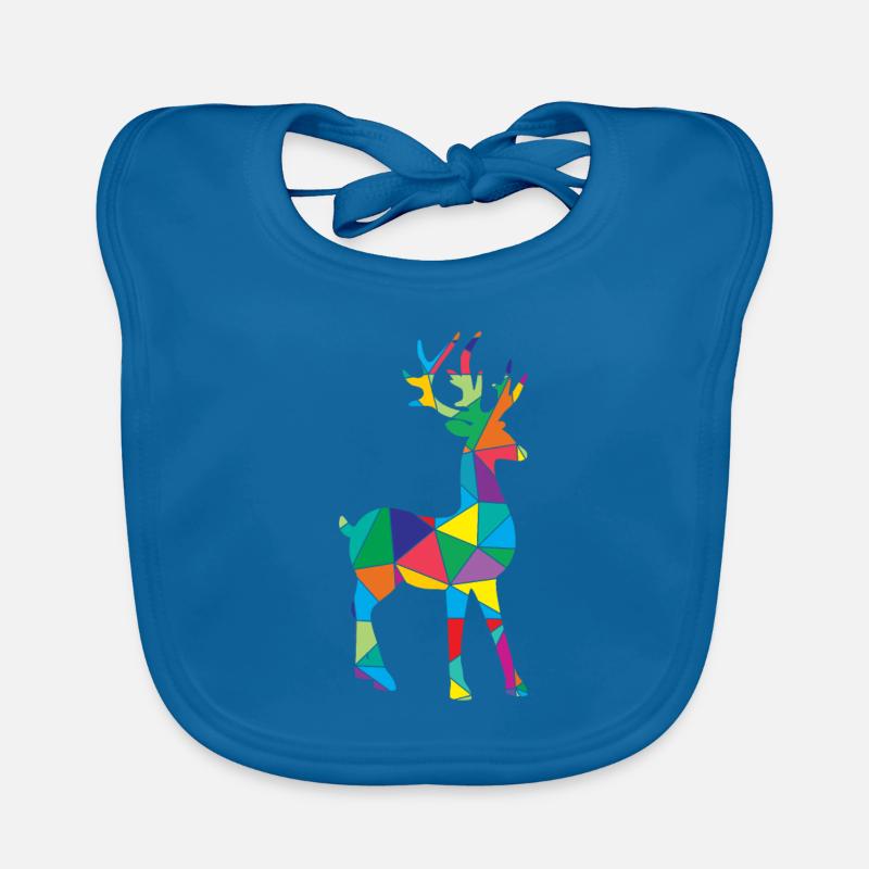 Low Poly Hirsch Geometrie Polygon Hirsch Baby Bio-Lätzchen
