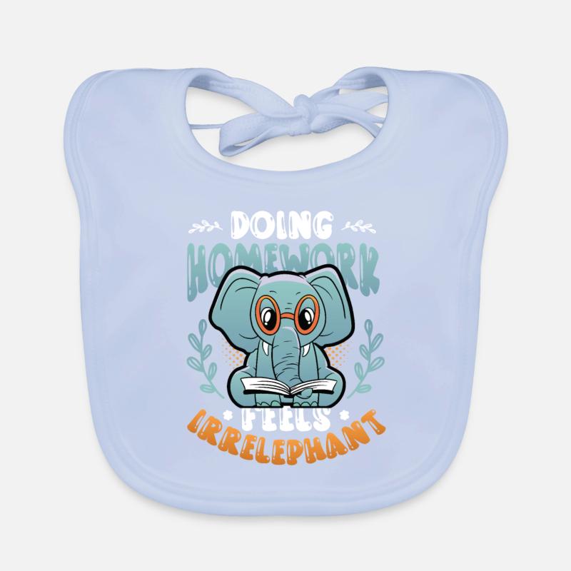 Doing homework doesn't feel good Organic Baby Bibs