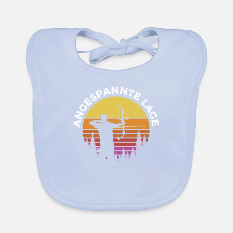 Bogenschießen Bogenschütze Angespannte Lage Baby Bio-Lätzchen