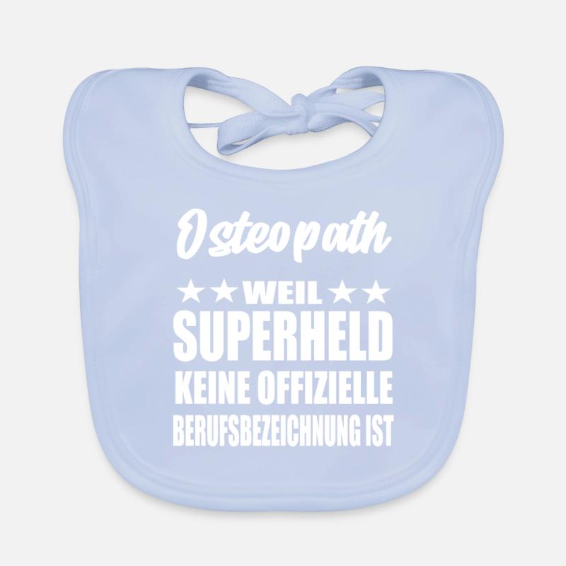 Osteopath Superheld Spruch Baby Bio-Lätzchen