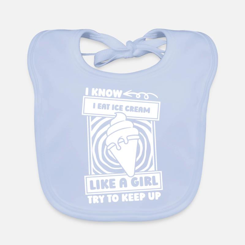 Eiscreme Mädchen Baby Bio-Lätzchen