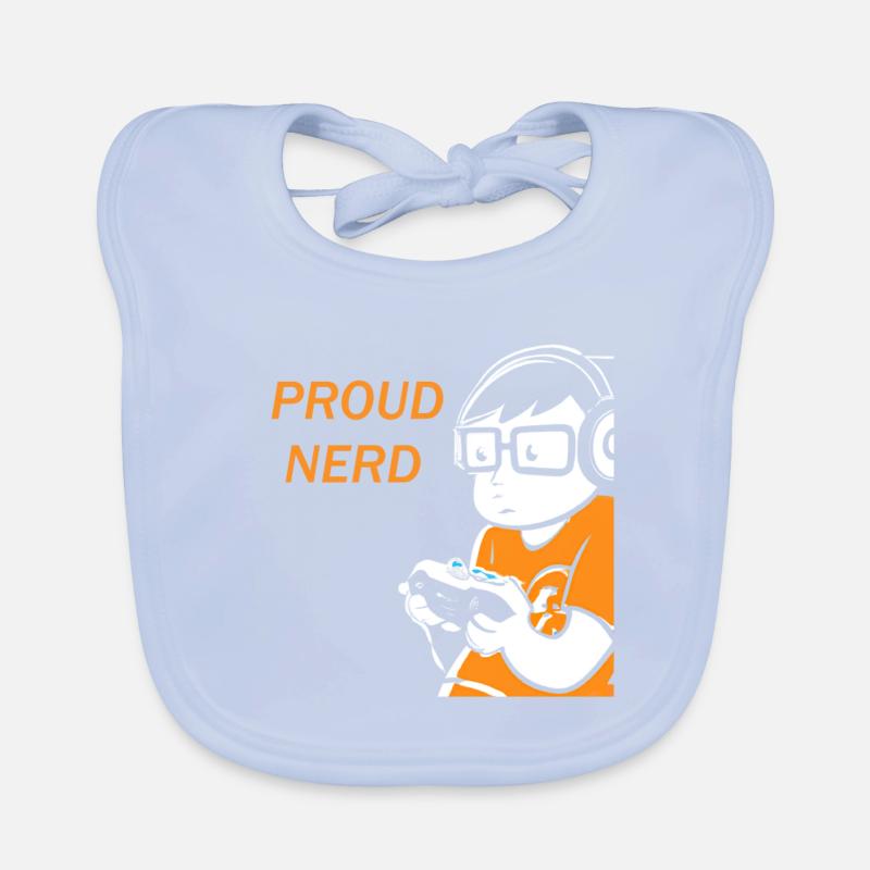 Zocken Streber Nerd Baby Bio-Lätzchen
