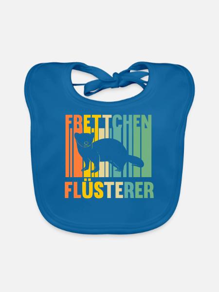 Frettchen Flüsterer - Baby Bio-Lätzchen - Pfauenblau