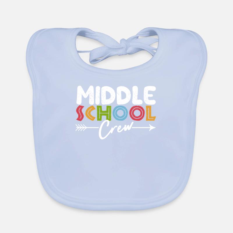 Middle School Crew Retro Funny Lehrer Student Baby Bio-Lätzchen
