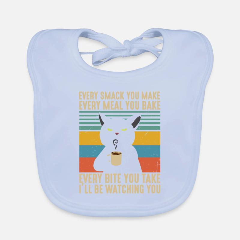 Chaque claque chaque repas chaque bouchée que je vais regarder Bavoir bio Bébé