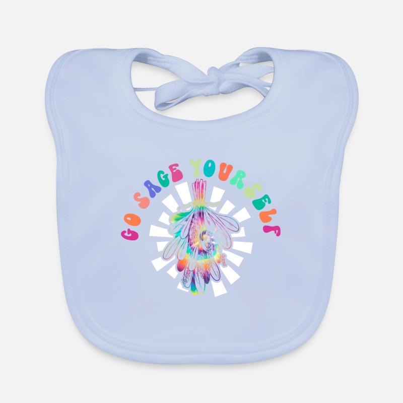 Go Sage Yourself - Hippie-Kostüm Tie Dye Baby Bio-Lätzchen