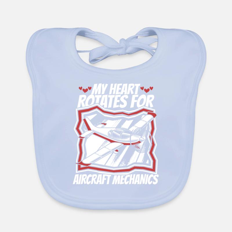 Mécanicien d’avion drôle Bavoir bio Bébé