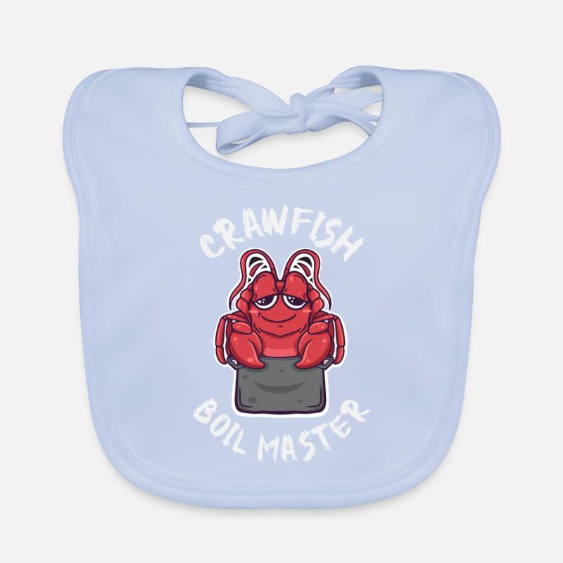 Kawaii Crawfish bouillir Master Cajun Crawfish Bavoir bio Bébé