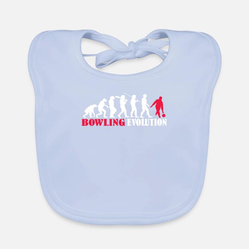 Bowling accessories with bowling motif Organic Baby Bibs