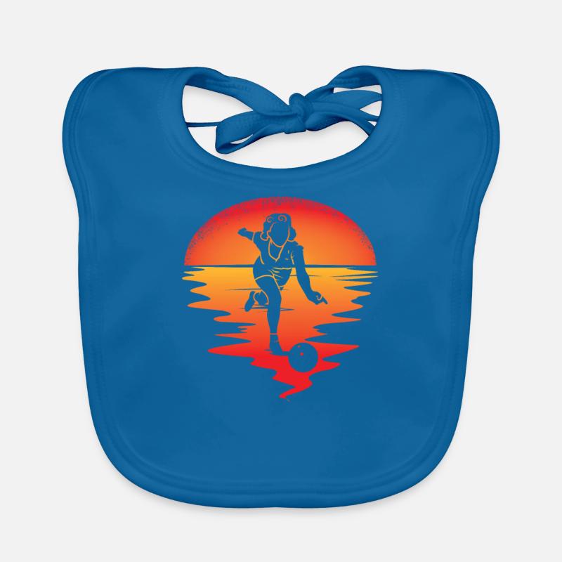 Bowling accessories with bowling motif Organic Baby Bibs