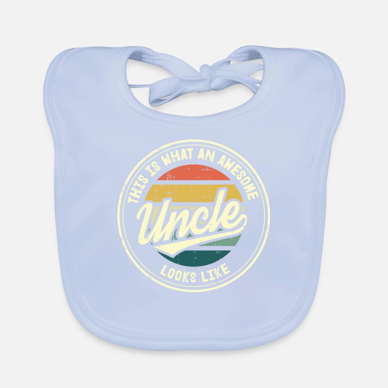 Bester Onkel Retro Patenonkel Geschenk Baby Bio-Lätzchen