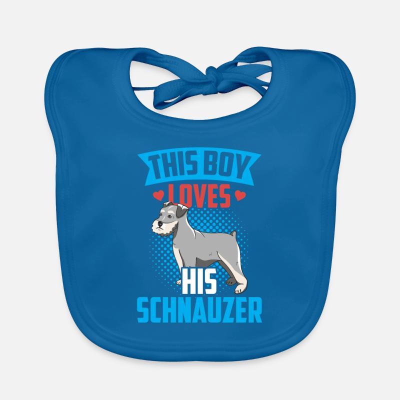 Ce garçon aime ses Schnauzer Schnauzers Bavoir bio Bébé