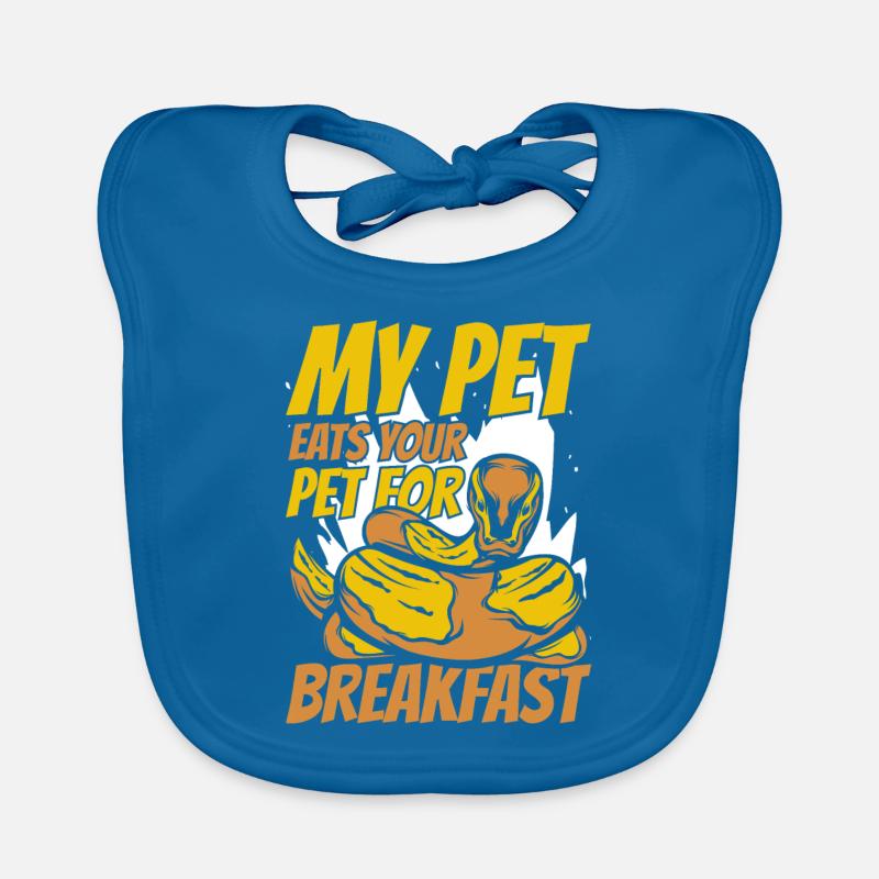 Mon animal mange votre animal de compagnie pour le petit déjeuner Python Banane Bavoir bio Bébé