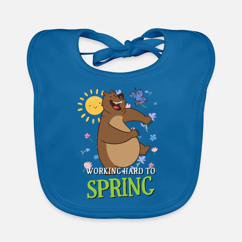 Working Hard To Hate Spring Allergiker Spruch Organic Baby Bibs
