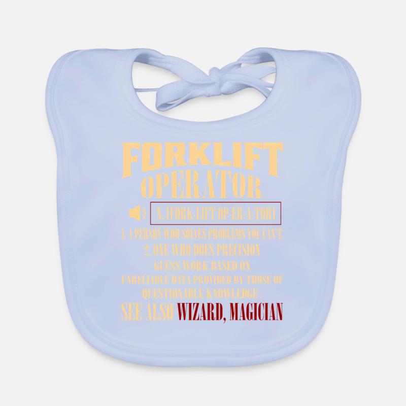 Forklift Operator Noun Operator Forklifter Driver Baby Bio-Lätzchen