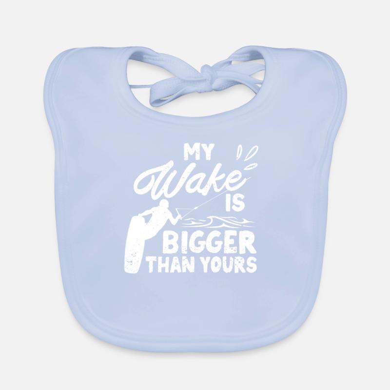 Mon sillage est plus grand que le vôtre Drôle de wake surf Bavoir bio Bébé