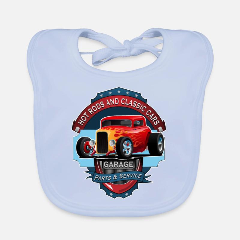 OLDTIMER - AUTOWERKSTATT Baby Bio-Lätzchen