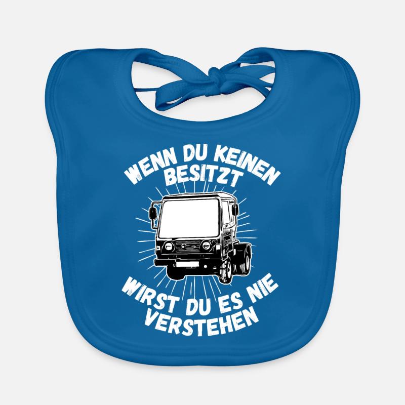 Multicar M25 Multicar Neu Multricar Lastkraftwagen - Baby Bio-Lätzchen - Pfauenblau