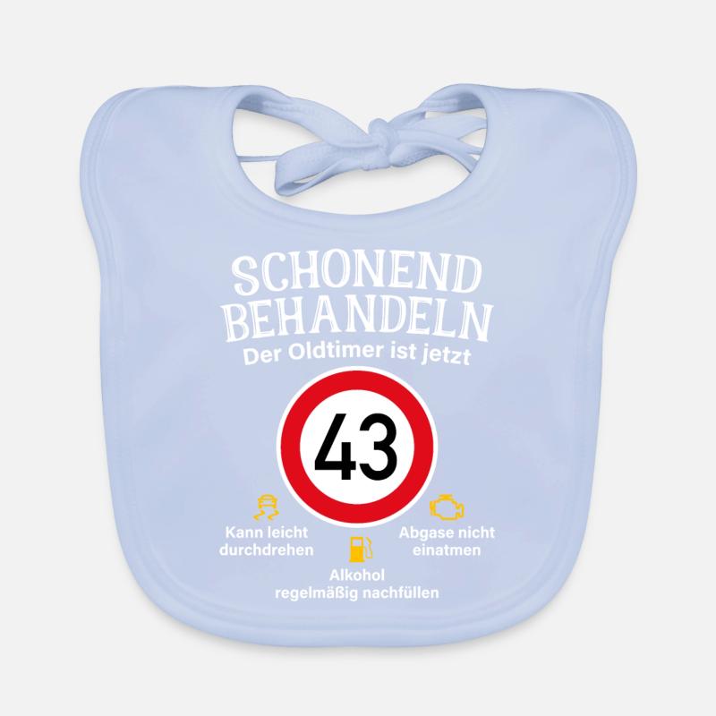 43. Geburtstag Schonend Behandeln Oldtimer Ist 43 Baby Bio-Lätzchen