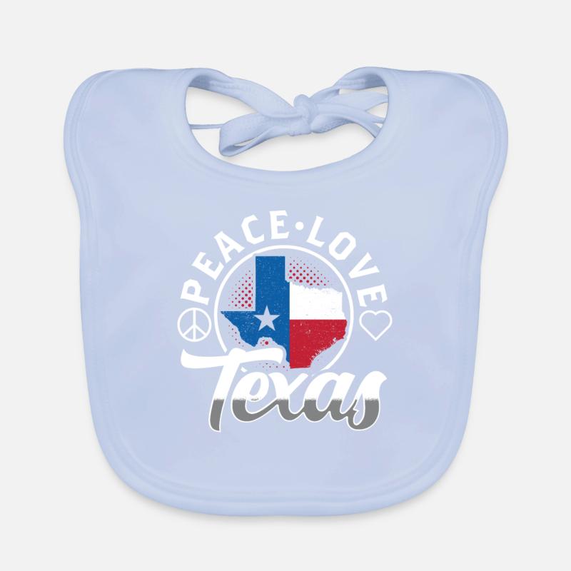 Peace Love Texas Pride Texan Texan Organic Baby Bibs