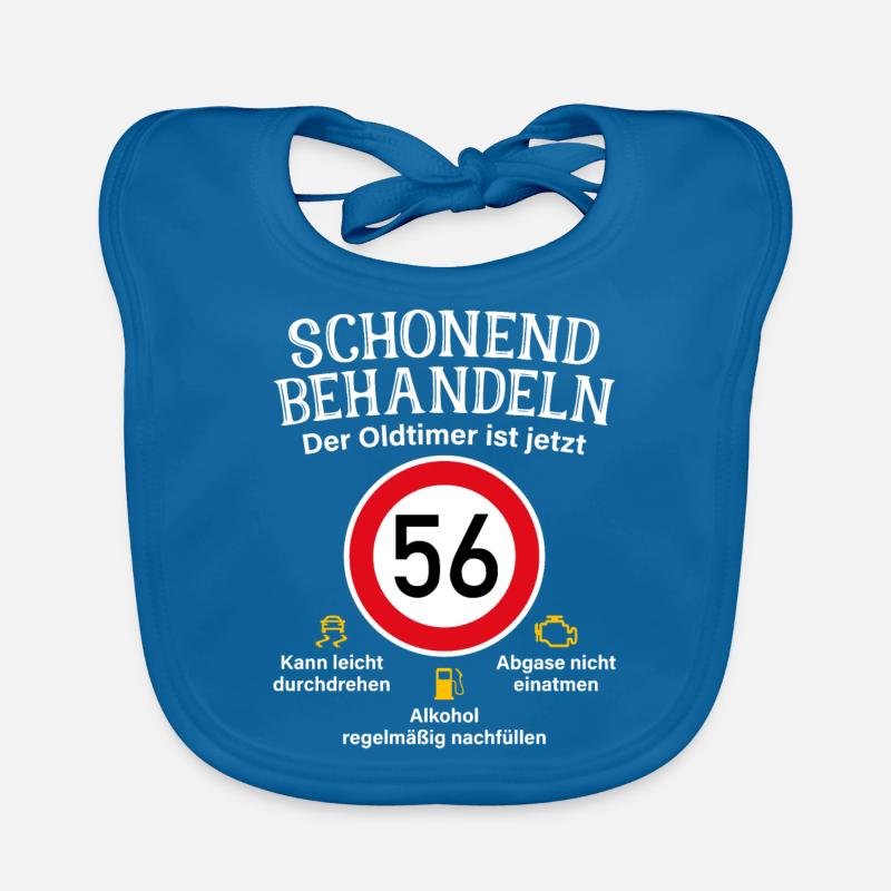 56. Geburtstag Schonend Behandeln Oldtimer Ist 56 Baby Bio-Lätzchen