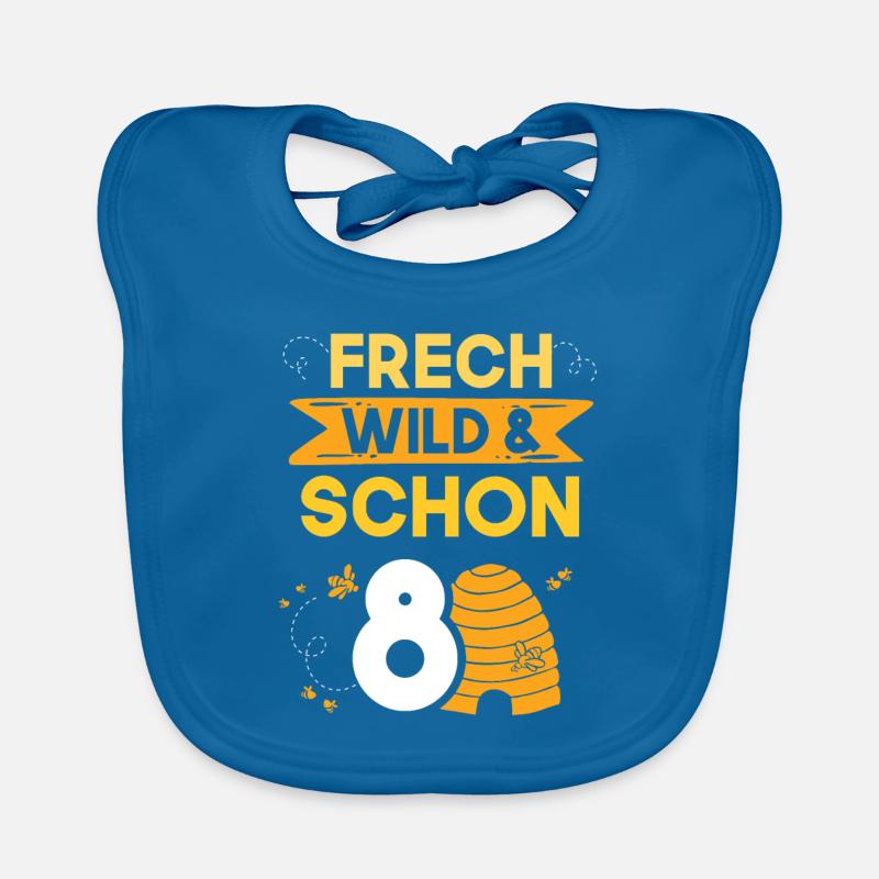 8 Jahre Geburtstag Junge Mädchen Imker Biene Baby Bio-Lätzchen