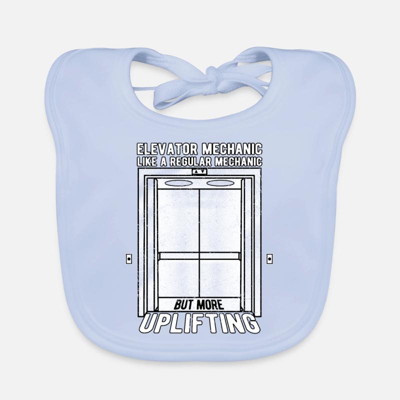 Elevator Mechanic Elevator Mechanic Organic Baby Bibs