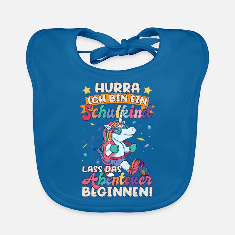 Ich bin ein Schulkind Einschulung Baby Bio-Lätzchen