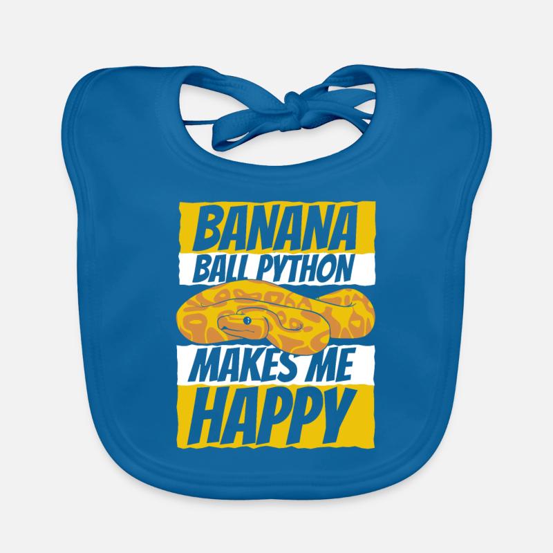 Me rend heureux Serpent Python Boule de banane Python Bavoir bio Bébé