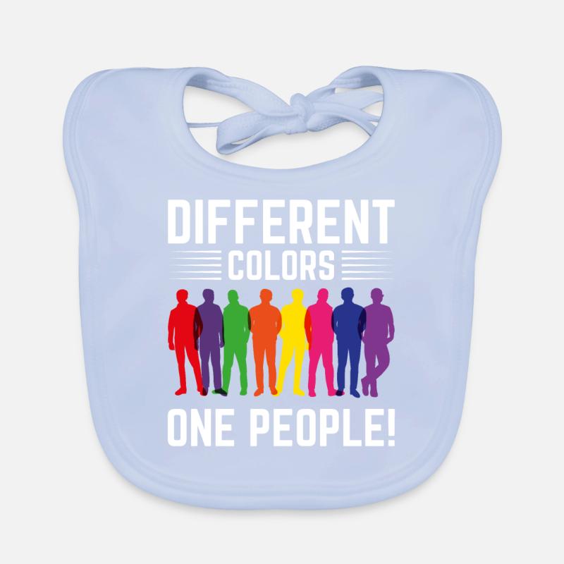 Différentes couleurs, un seul peuple Bavoir bio Bébé
