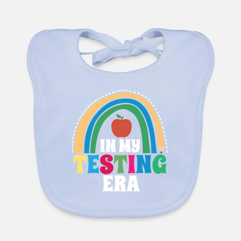 Testing Day Shool Teacher Student Rainbow Baby Bio-Lätzchen