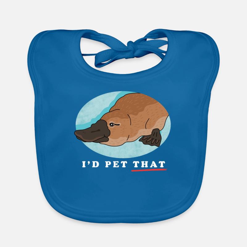 Schnabeltiere Platypus Schnabeltier Geschenk - Baby Bio-Lätzchen - Pfauenblau