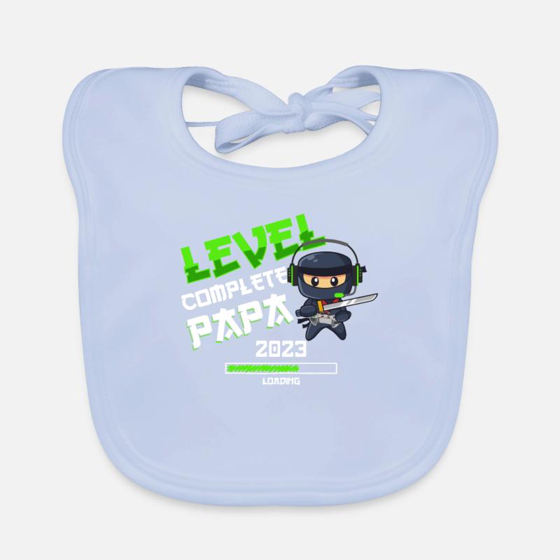 Level Complete PAPA 2023 Loading Gaming Ninja Baby Bio-Lätzchen