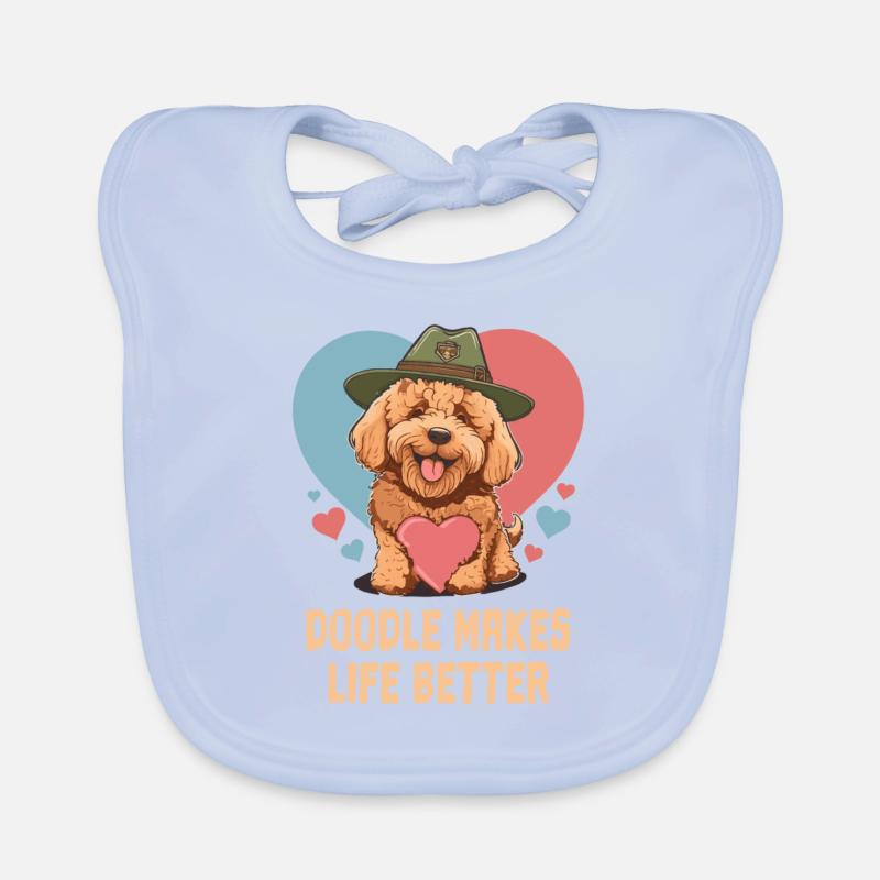 Doodle Makes Life Better Goldendoodle Dad Doodle Baby Bio-Lätzchen
