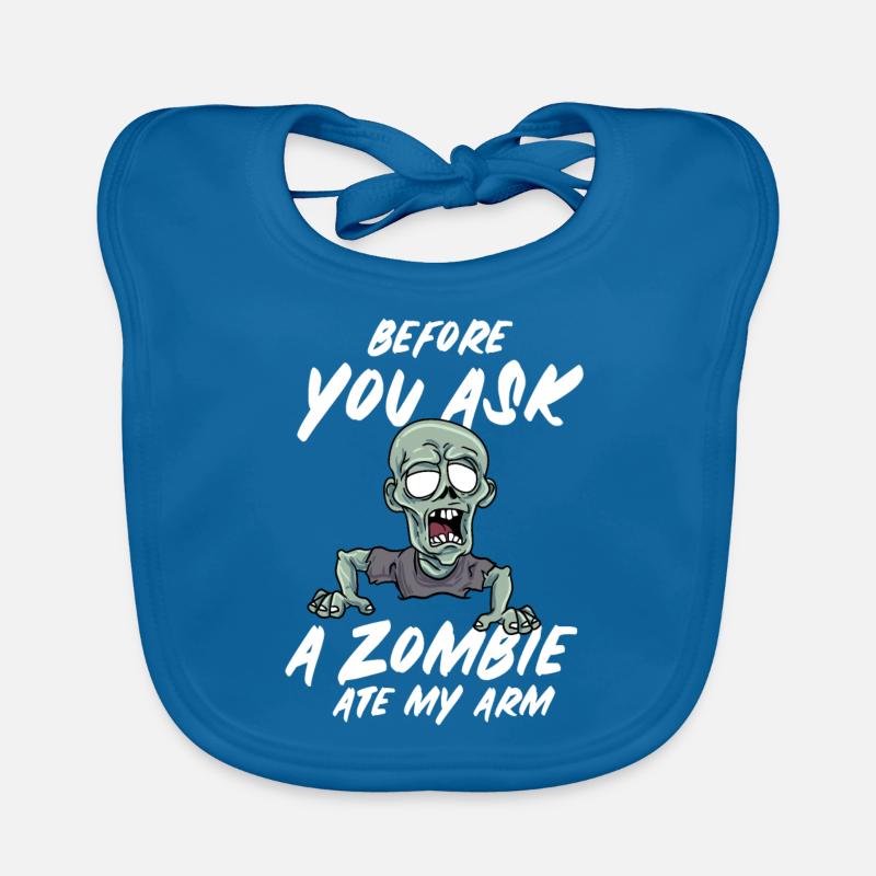 Ein Bein Witz Humor Geschenk - Baby Bio-Lätzchen - Pfauenblau