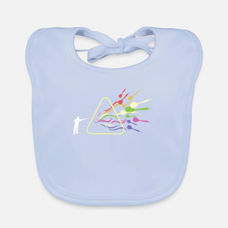 Dart Prism Rainbow Light Funny Physics Organic Baby Bibs