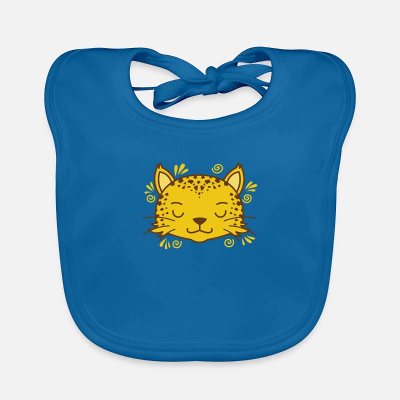 Léopard mignon tête gros chat Bavoir bio Bébé