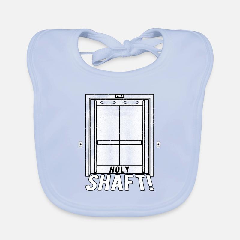 Elevator Mechanic Elevator Mechanic Holy Shaft Organic Baby Bibs