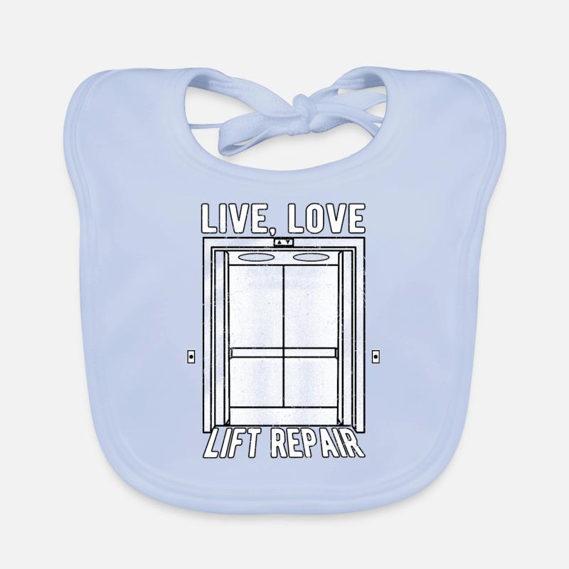 Elevator Mechanic Elevator Mechanic Organic Baby Bibs