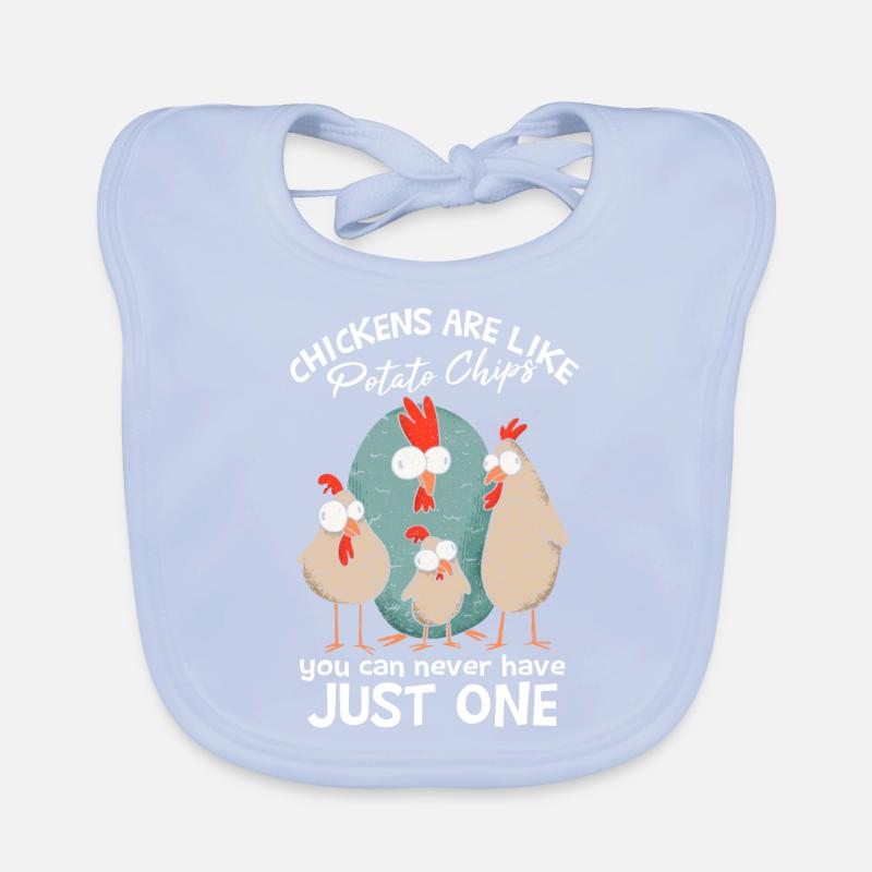Chickens Are Like Potato Chips Organic Baby Bibs