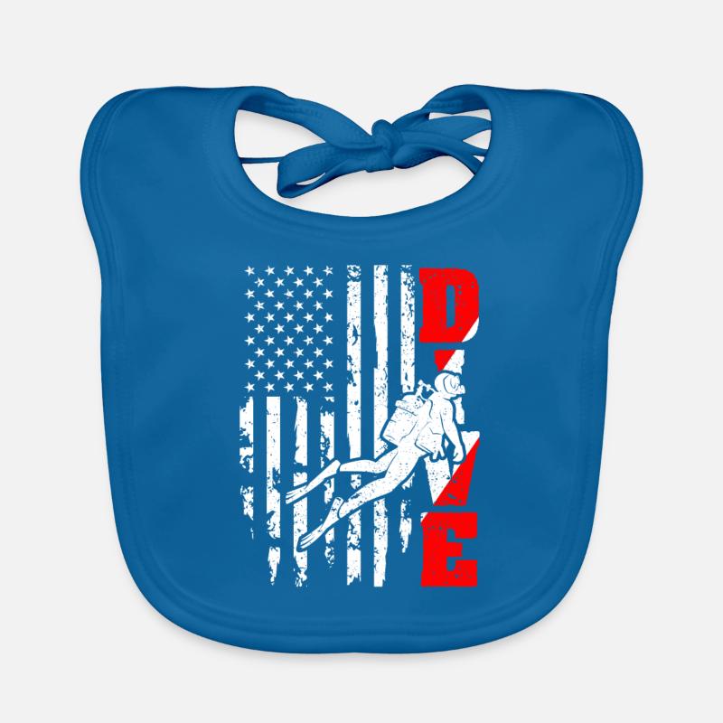 Plongée drapeau américain Plongée US Patriot Bavoir bio Bébé