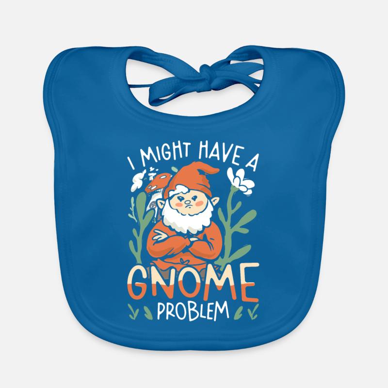 Gartenzwerge I Might Have A Gnome Problem Baby Bio-Lätzchen