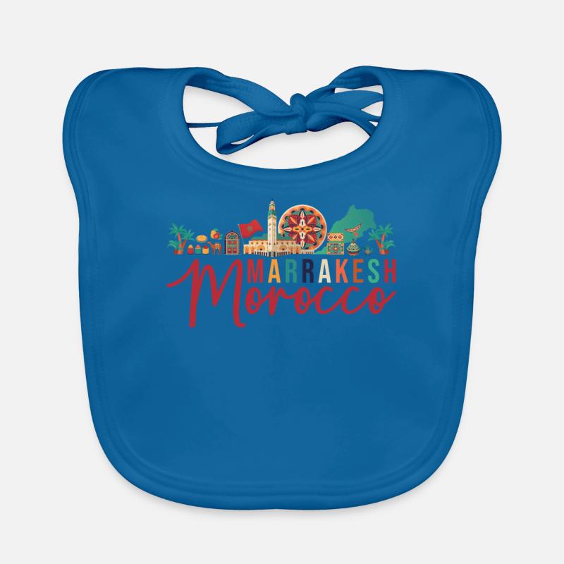 Marakech Morocco Souvenir Organic Baby Bibs