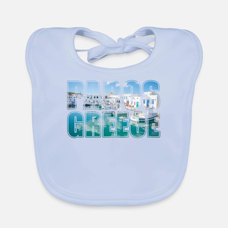 Paros Grèce Souvenir Bavoir bio Bébé