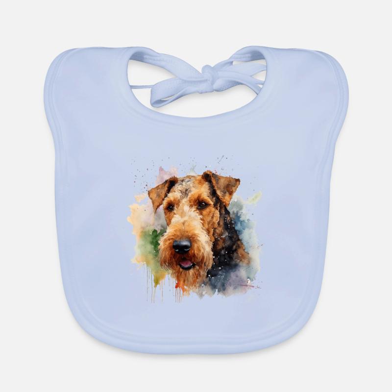 Airedale Terrier Bavoir bio Bébé