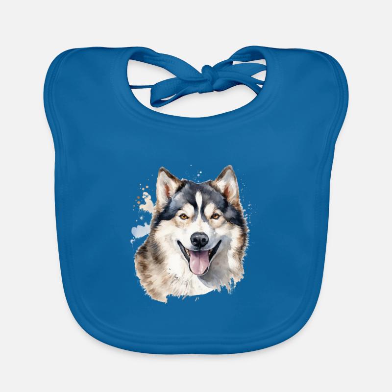 Alaskan Malamute Organic Baby Bibs