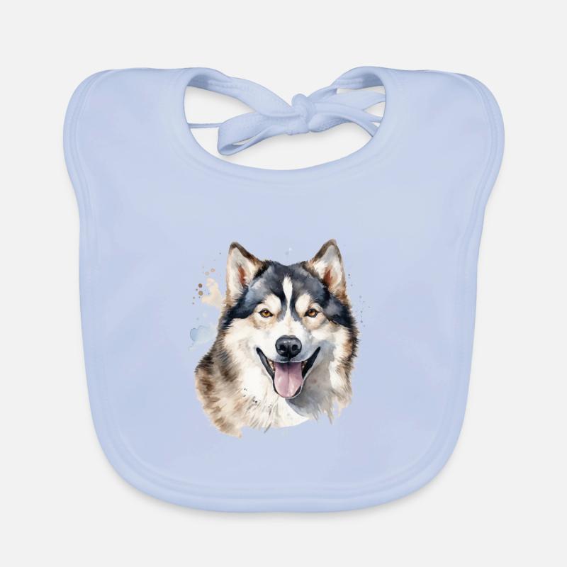 Malamute d’Alaska Bavoir bio Bébé