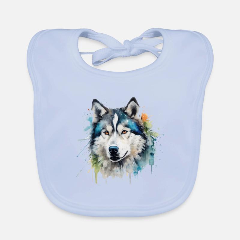 Malamute d’Alaska Bavoir bio Bébé