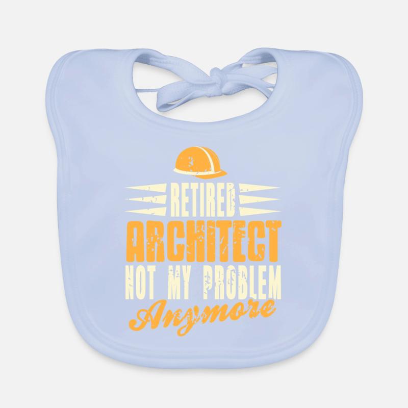 Retired Architect Not My Problem Anymore Funny Baby Bio-Lätzchen