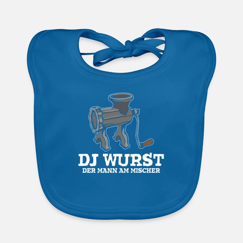 Dj Wurst Der Mann Am Mischer Fleischer Fleischwolf Baby Bio-Lätzchen